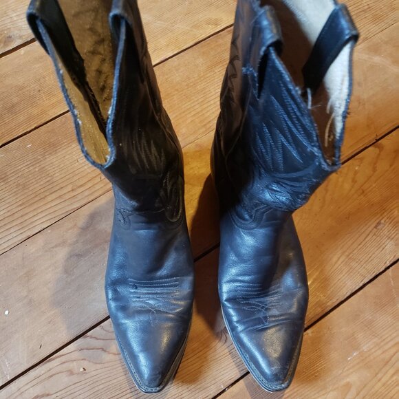 Black Cowboy Boots - Picture 2 of 5